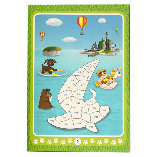 Paw Patrol Sticker by Numbers Book Kids Creative Activity Toy Learning Skye