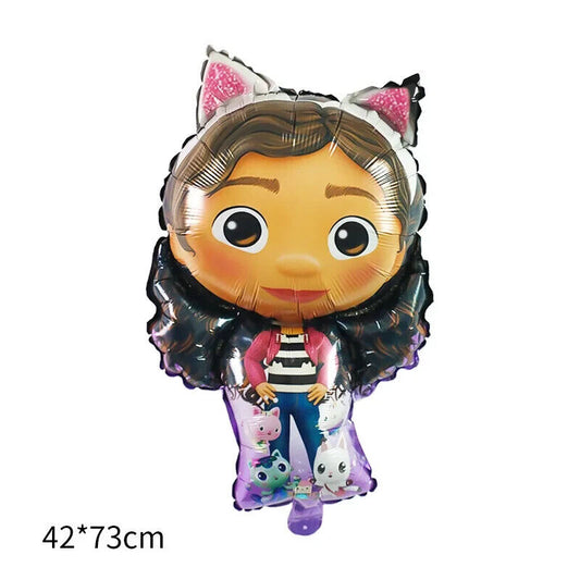 Gabbys Dollhouse Large Foil Balloon Theme Kids Birthday Party Decoration gabby's