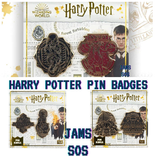 Limited Edition Harry Potter House Collectible Pin Badges DOBBY FLUFFY QUIDDITCH