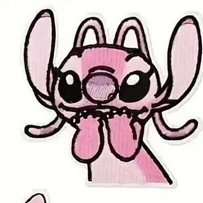 STITCH ANGEL EMBROIDERED BADGE SEW ON IRON ON PATCH LILO AND STITCH