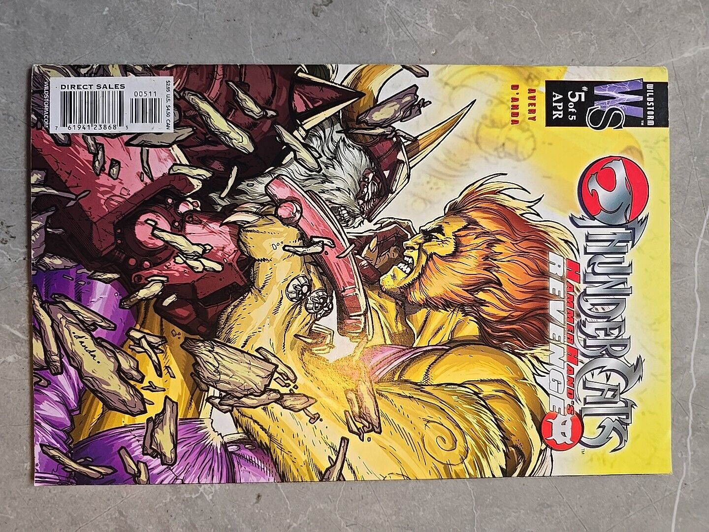 ThunderCats HammerHands Revenge 1-5 Complete Series Set 2003 Wildstorm Comic Lot