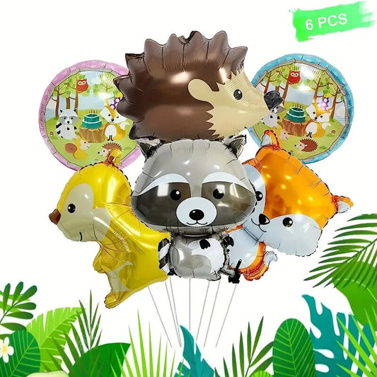 SQUIRREL FOX RACOON HEDGEHOG WOODLAND Large Balloons Animal Wild Animal