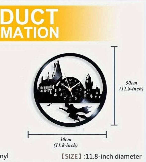 Harry Potter Vinyl Wall Clock Gift Birthday Holiday Art Home Room Decor Design 2