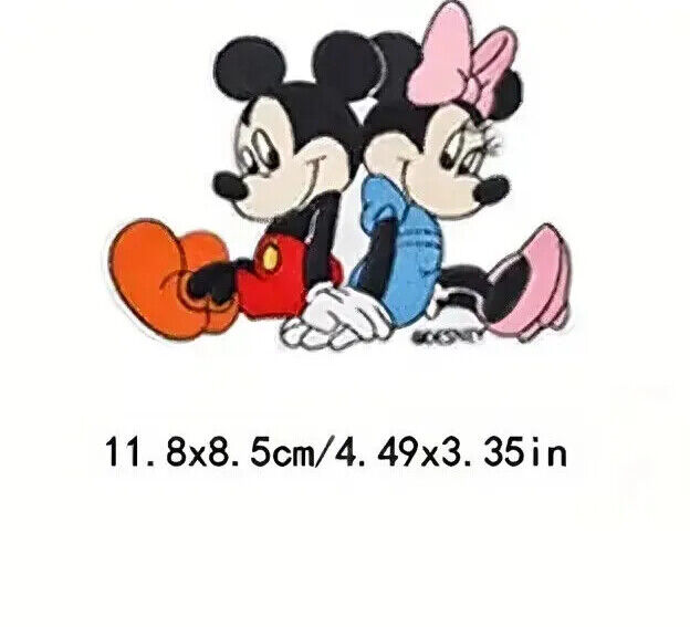 DISNEY MINNIE MICKEY MOUSE Iron Sew On Embroidered Patch PATCHES TV MOVIE EARS