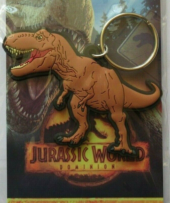 Jurassic World Park Official Dinosaur KeyrinG Keychains NETFLIX BLUE KEY RING