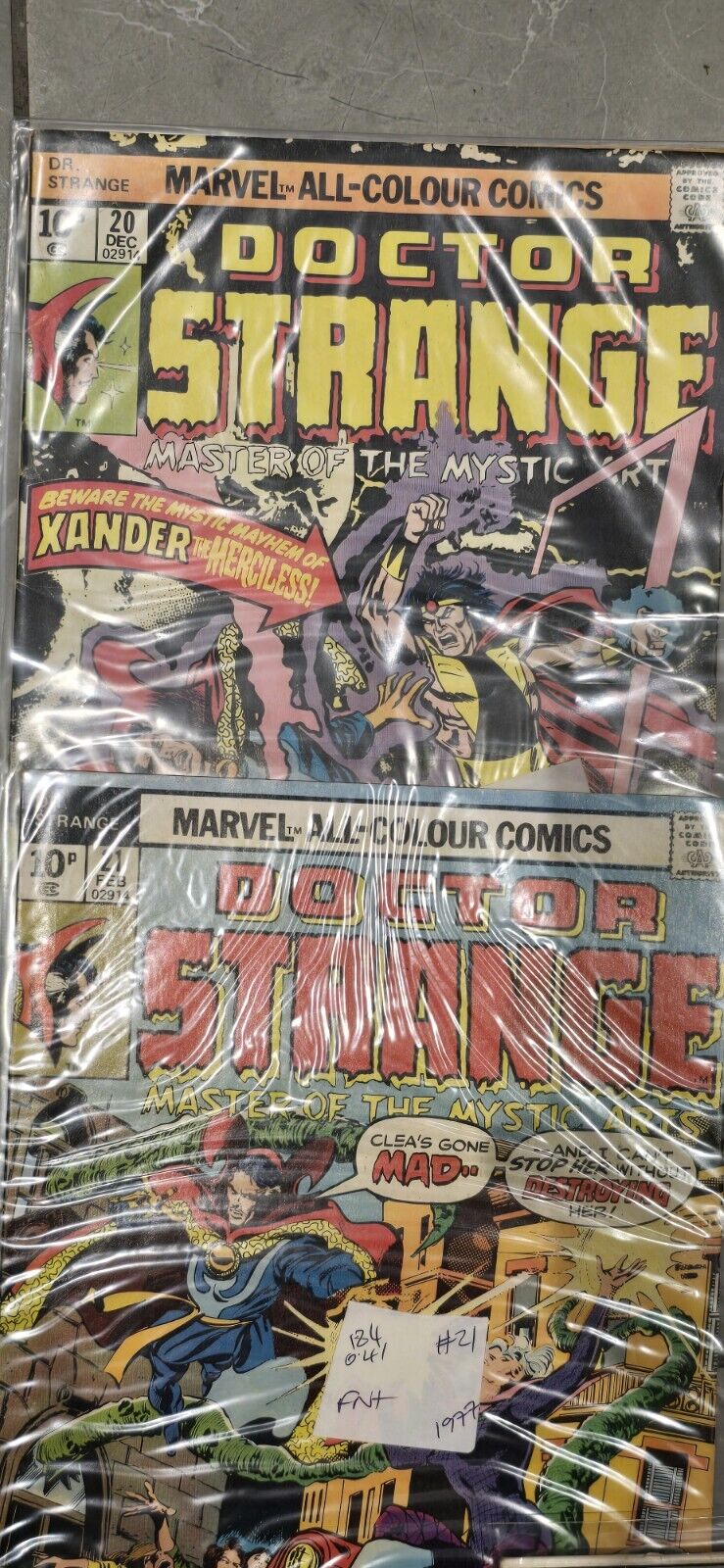 7 X Doctor Strange Marvel Comics 1975 1976 Issues 20 21 22 23 25 26 27 BUNDLE