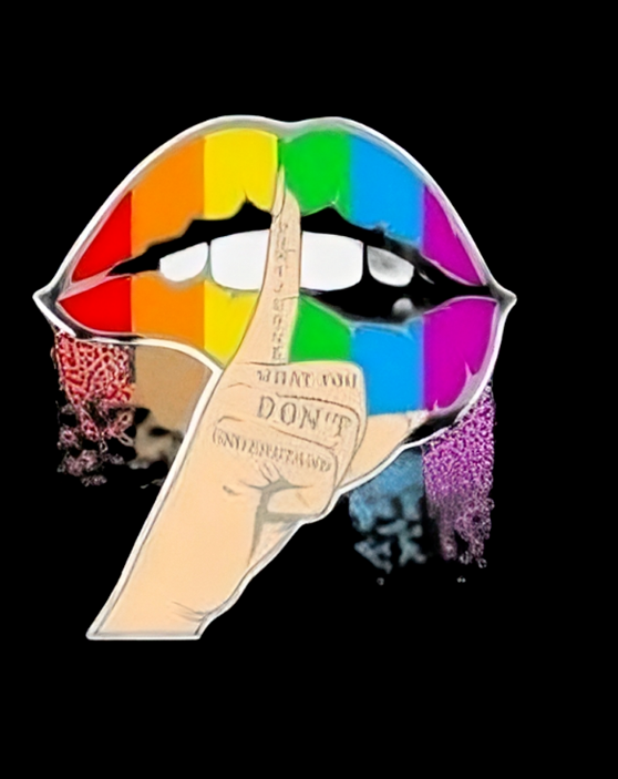 LGBT PRIDE COLOURFUL RAINBOW IRON-ON TRANSFER BAG TSHIRT DESIGN LOVE GAY LIPS