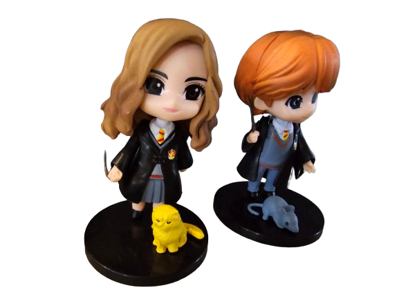 Harry Potter Toy Figures Ron Weasley Hermione Granger Wizard Magic Hogwarts