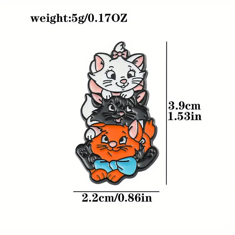 ARISTOCATS Metal Enamel Pin Badge TV SHOW CARTOON DISNEY MOVIE MARIE CATS