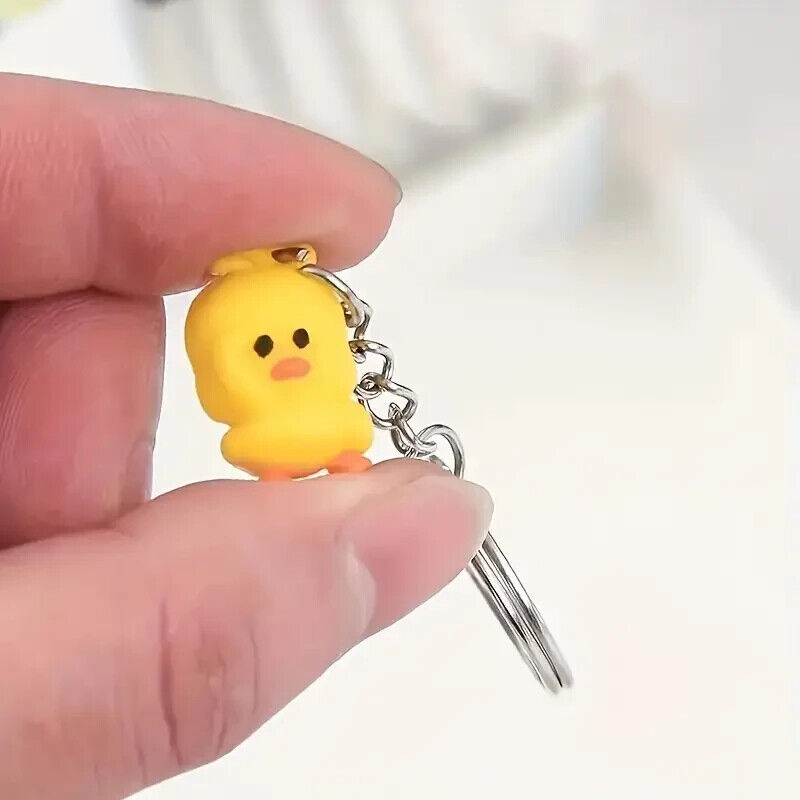 ONE Duck Keyring - Cute Small Yellow Silicon Plastic Duck KEYCHAIN YELLOW TWEETY