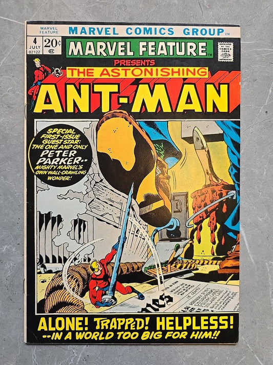 Marvel Feature #4 - Presents The Astonishing Ant-man - 1972 VG / F+ ANTMAN COMIC