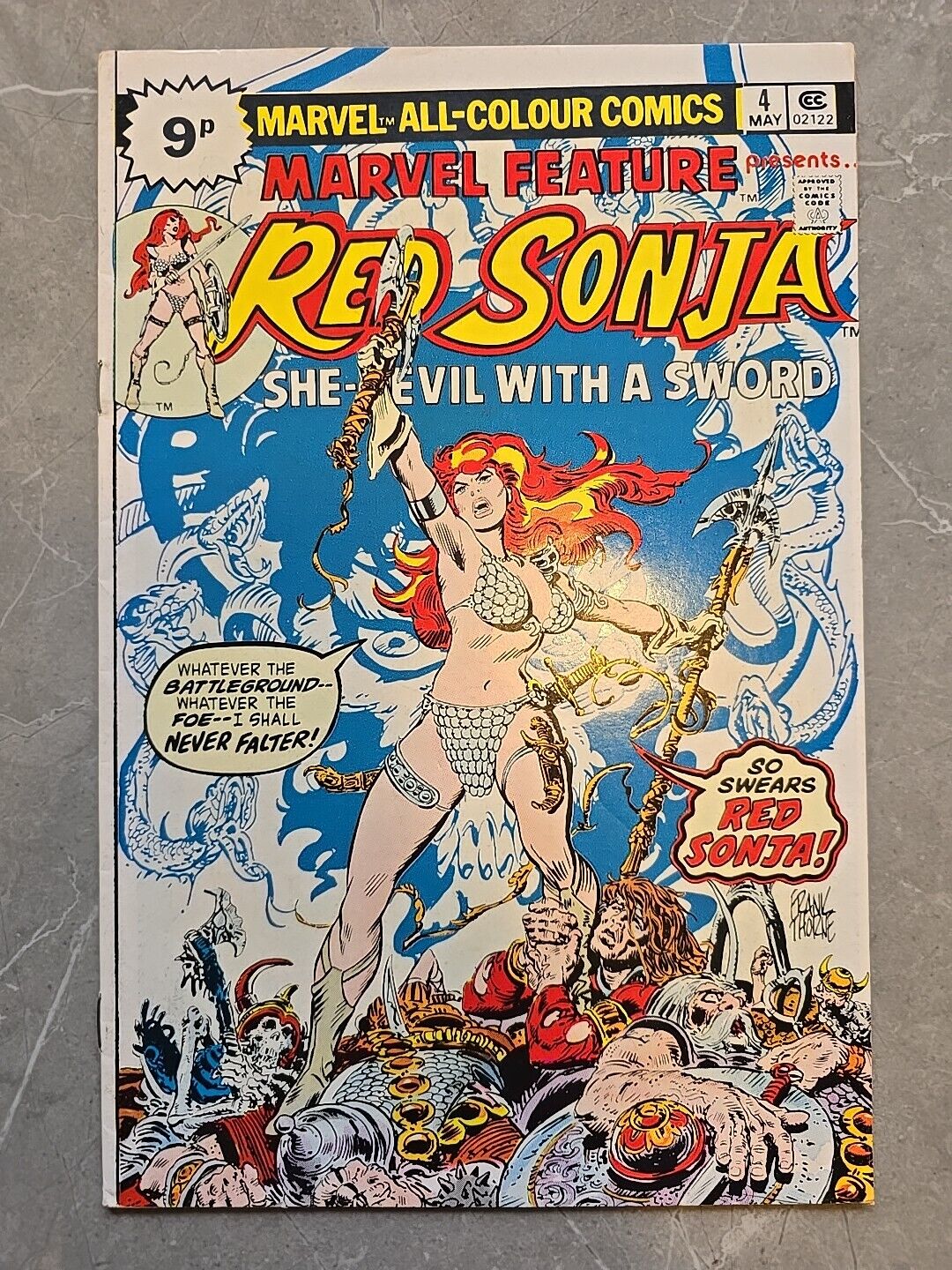 Marvel Feature #4 VFN (8.0) MARVEL Vol 2 1975 Classic Red Sonja cover CONAN