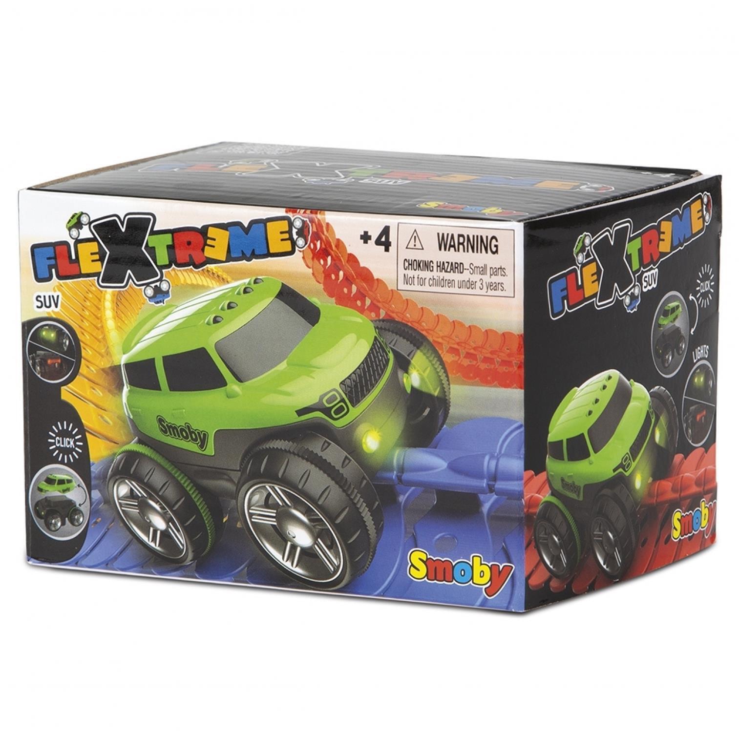 Smoby Flextreme Car Truck SUV Vehicle Flexible Track Sets 10cm yellow blue green