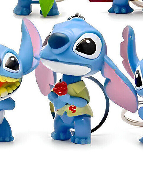 Lilo & Stitch 3D FIGURE Keyring Disney Stitch Keychain ANGEL Family Key ring