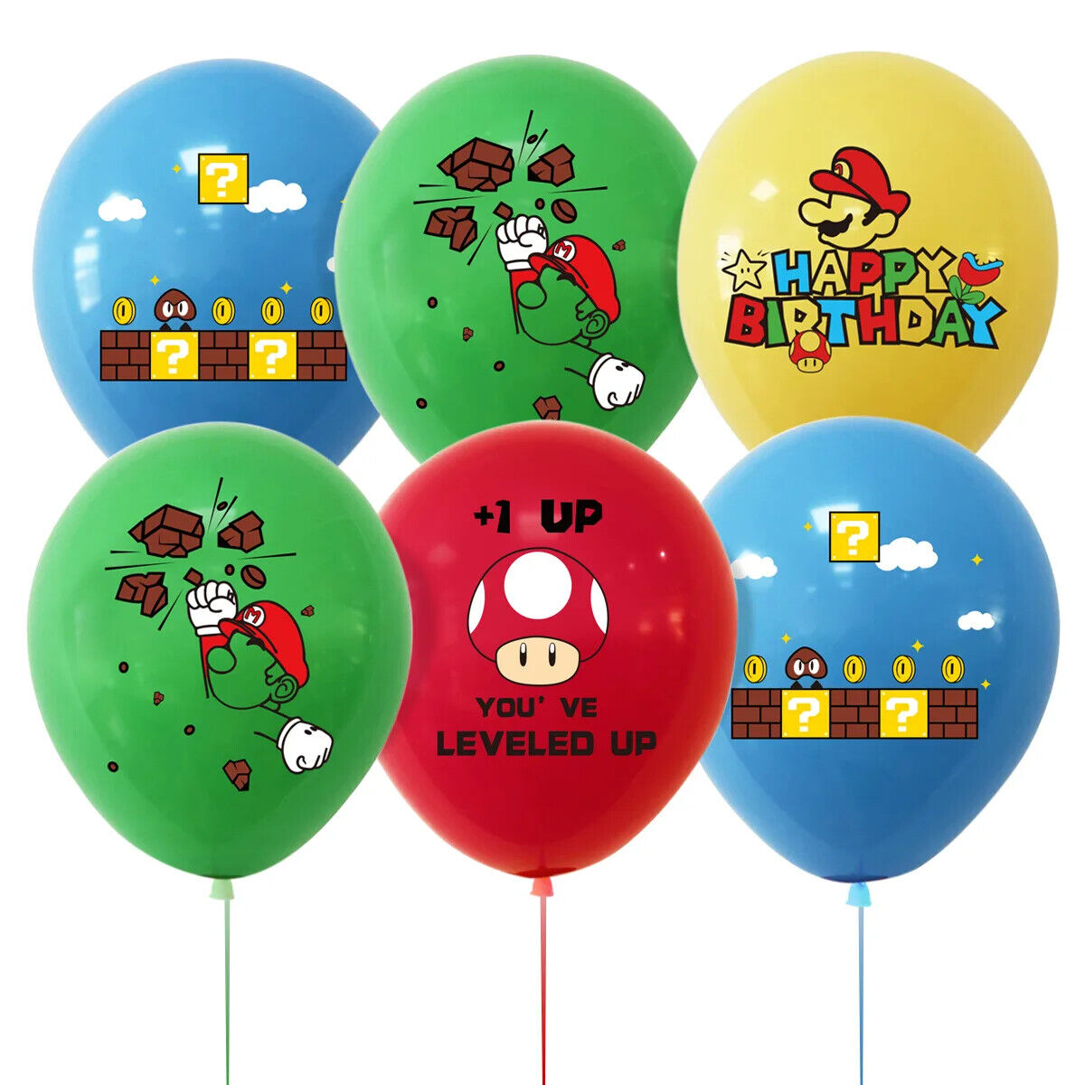 Super Mario Latex Balloons Kids Happy Birthday Banner Party Decor balloon movie