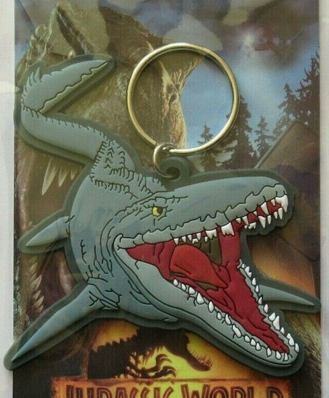 Jurassic World Park Official Dinosaur KeyrinG Keychains NETFLIX BLUE KEY RING