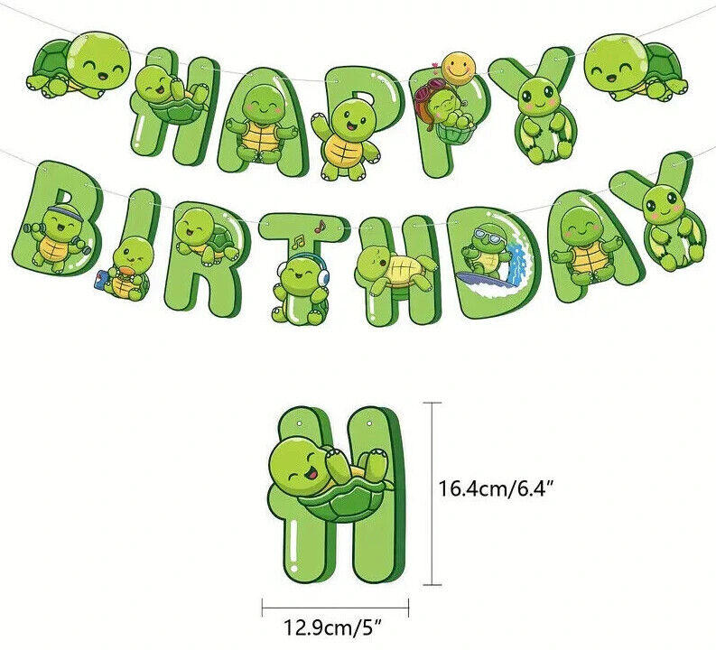 Turtle Balloon Party Birthday Decorations Boys Girls Balloons Gree Turtles