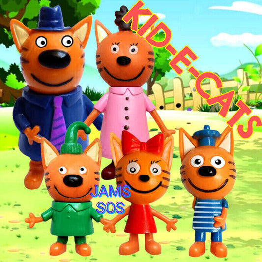 Kid-e-cats Figures 2.36'' PVC Toys Kids Gift Russian Cartoon Family cat orange
