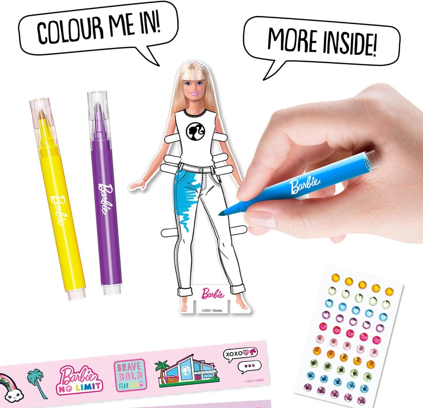 Barbie Campervan Bumper 300+ Piece Creative Colouring Activity Craft Gift Set