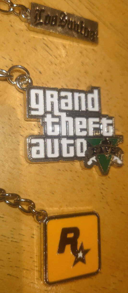 Grand Theft Auto 5 GTA Keyring Los Santos Metal Keychain Keyring ROCKSTAR