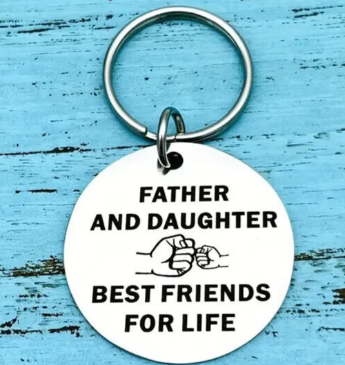 Father And Daughter best friends for life Keyring Keychin valentines birthday