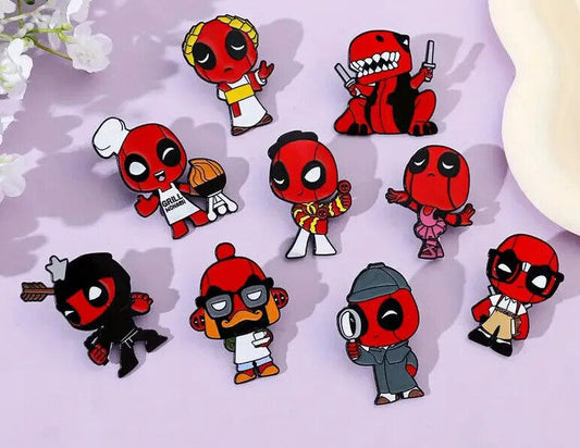 DEADPOOL Metal Enamel Pin Badge Retro Kids Adult Teen Action Fun Marvel