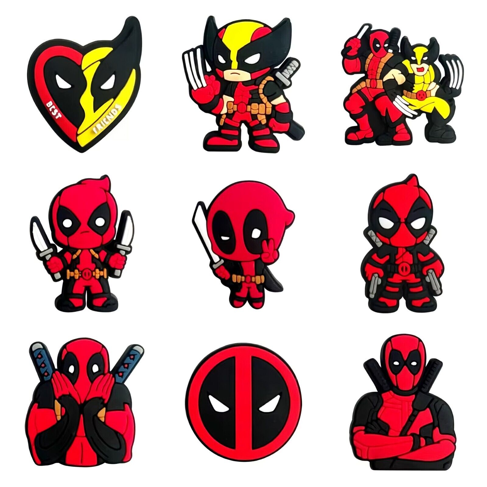 Deadpool Shoe Charms for Crocs DIY Shoe Decorations UK MOVIE MARVEL