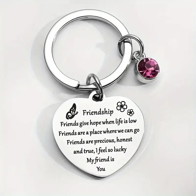 FRIENDSHIP HOPE HONEST Stainless Steel KeyRING BIRTHDAY VALENTINES SPECIAL DAY