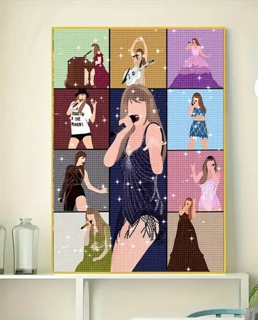 LARGE 5D DIY 3D Full Diamond Painting Taylor Swift FUN MUSIC EDUCATIONAL SWIFTIE