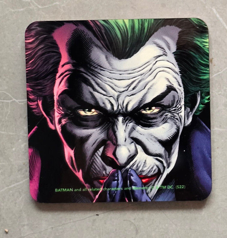 BATMAN JOKER FACES Coaster Retro TV Drinks Mat BLACK MULTI BATMAN THREE JOKERS