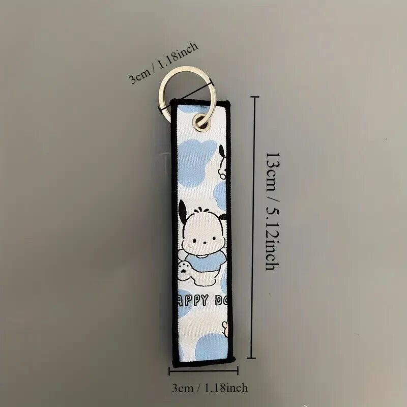 SANRIO HAPPY DOG Keyring Keychain Bag Charm Manga Rv Show New JAPANESE