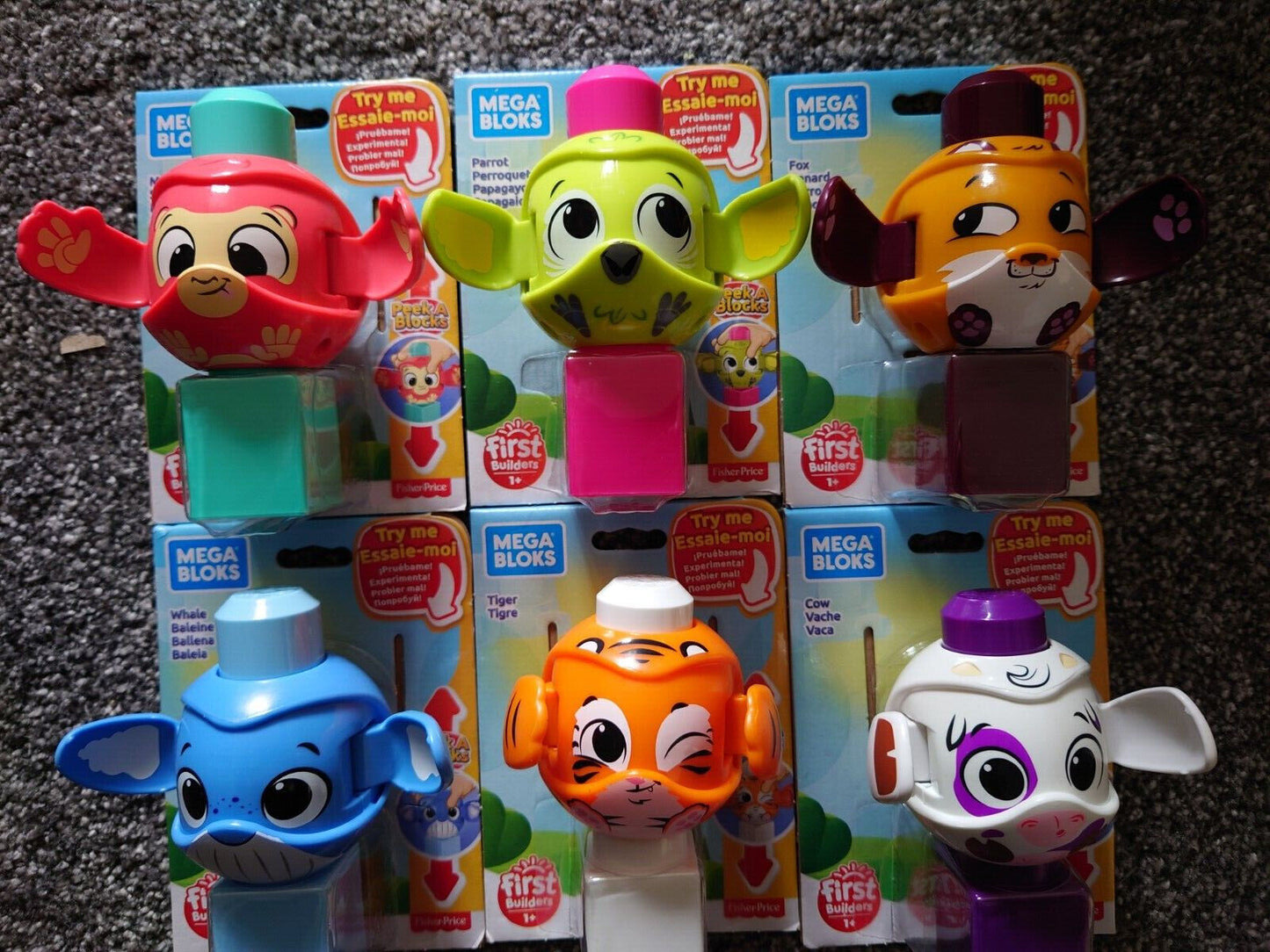 MEGA BLOCKS - PEEK-A-BLOCKS - CHOOSE CHARACTER - ONE SUPPLIED