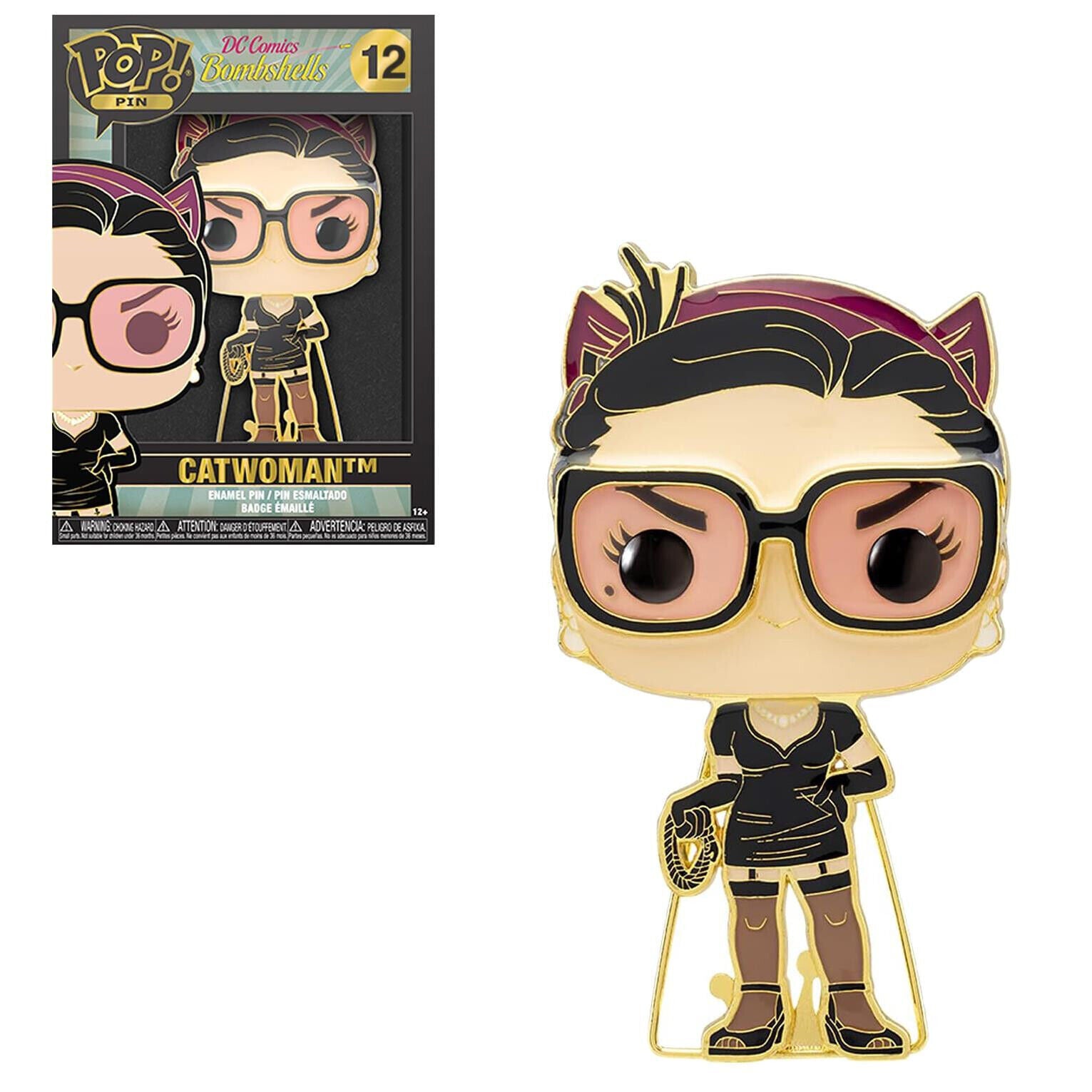 Funko Pop! Pins DC Comics Bombshells Catwoman #12 Enamel Badge 13cm New/Sealed