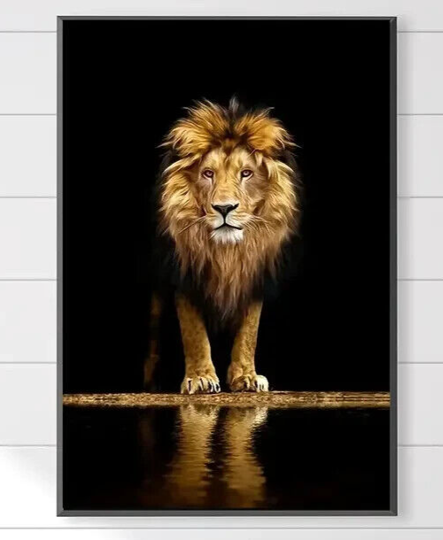 LARGE Golden Lion Canvas Print Unframed Stunning Picture Wall Art KING MUFASA