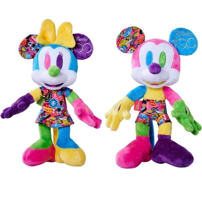 Disney 100 Years Anniversary Mickey & Minnie Mouse LIMITED EDITION Plush Set 