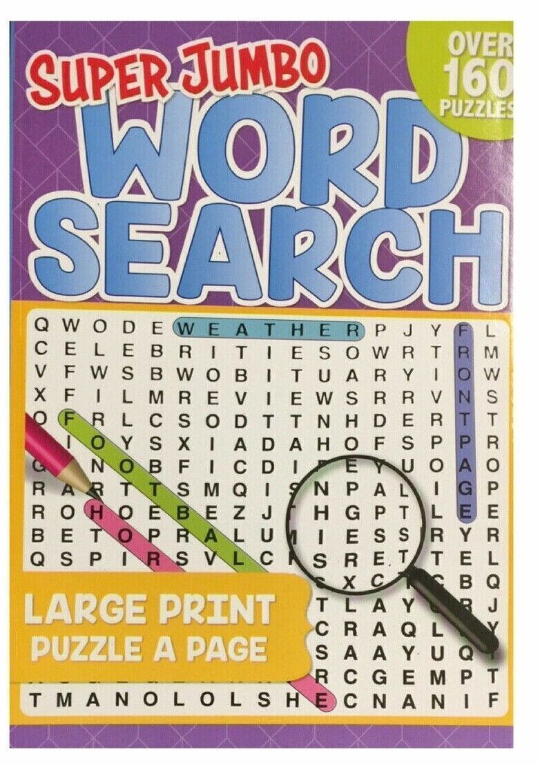 Wordsearch Book 160 Pages Book Children Brain Boosting Super Jumbo Text U PICK