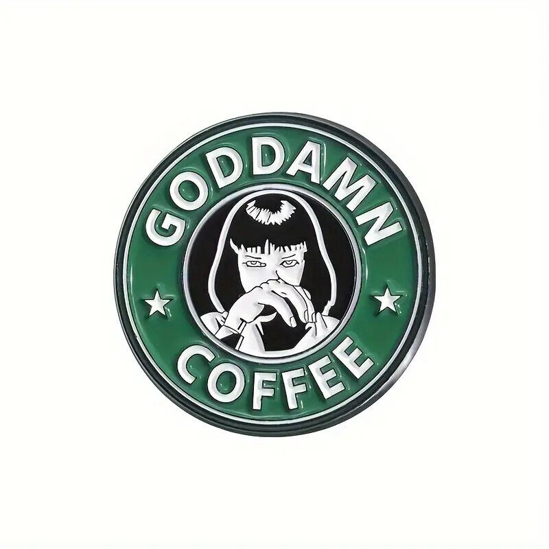 QUOTES Metal Enamel Pin Badge Brooch WEDNESDAY DOG WITCHES JURASSIC COFFEE