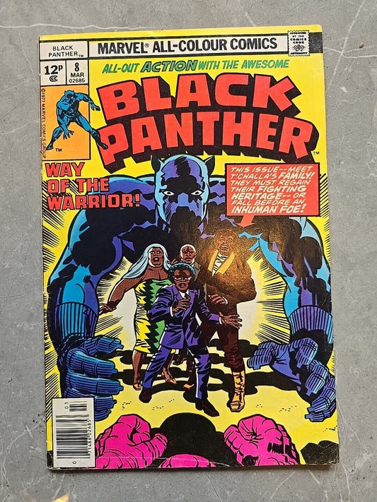 Black Panther #8 Marvel (1977) Jack Kirby story art BRONZE AGE WARRIOR YELLOW
