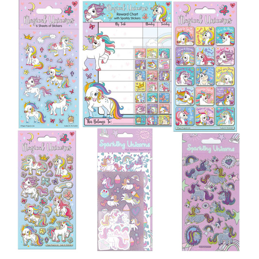 MAGICAL SPARKLY Unicorn Reward Chart Reward FUN ASSORTMENT Stickers CHOOSE YOUR