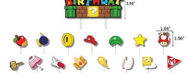 Super Mario Latex Balloons Kids Happy Birthday Banner Party Decor balloon movie