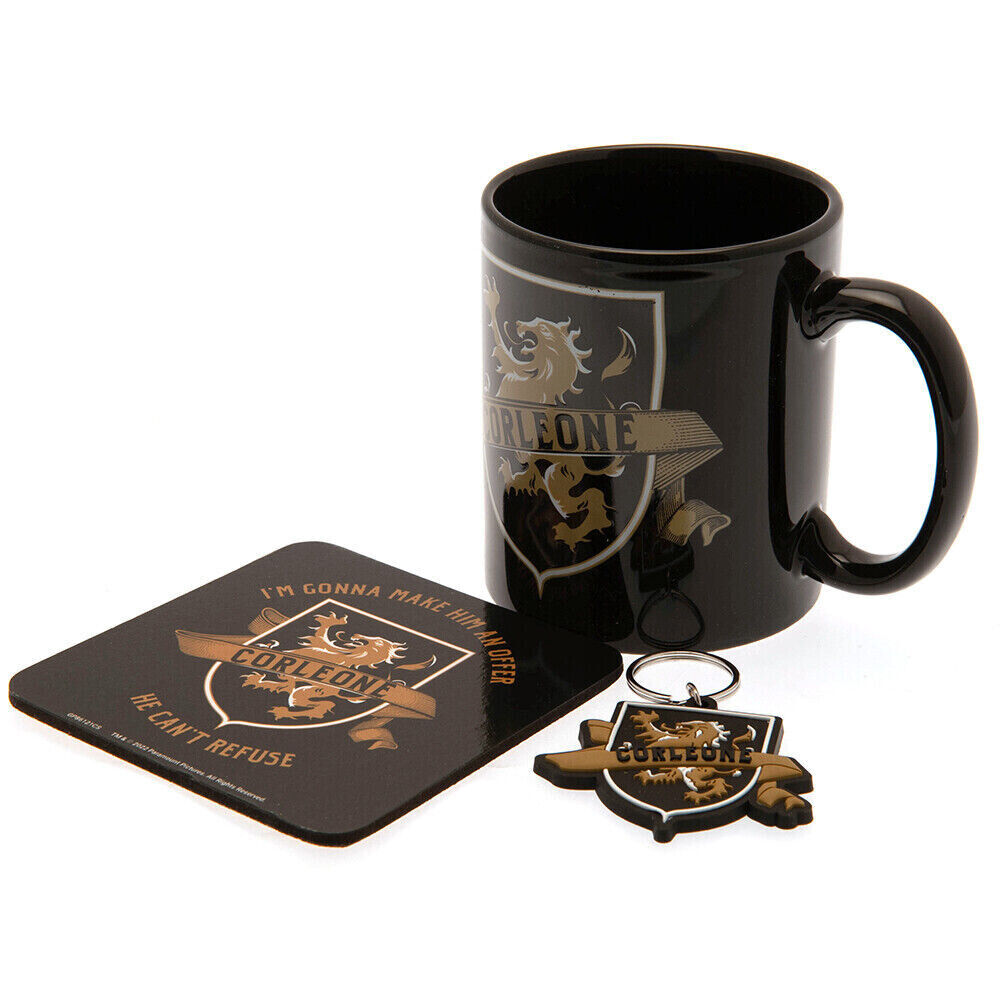 THE GODFATHER GIFT SET MUG COASTER AND KEYRING CORLEONE 50 YEARS STOCKING FILLER
