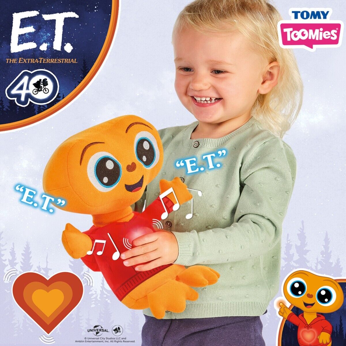 TOMY TOOMIES MY BEST FRIEND MON AMI E.T PLUSH INTERACTIVE TALKING SOFT TOY