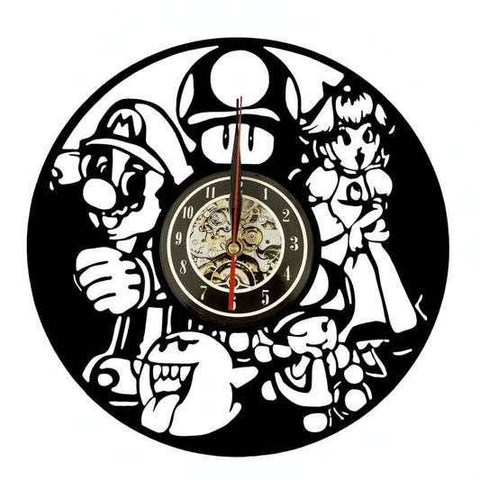 Super Mario Game Wall Clock Records Decor Gift Christmas Nintendo