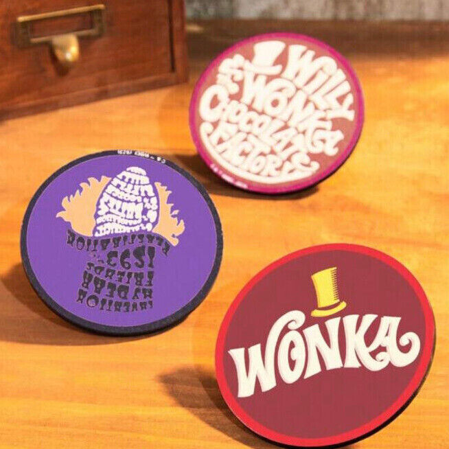 Willy Wonka & The Chocolate Factory Coaster Bar choose yours golden ticket mat 2