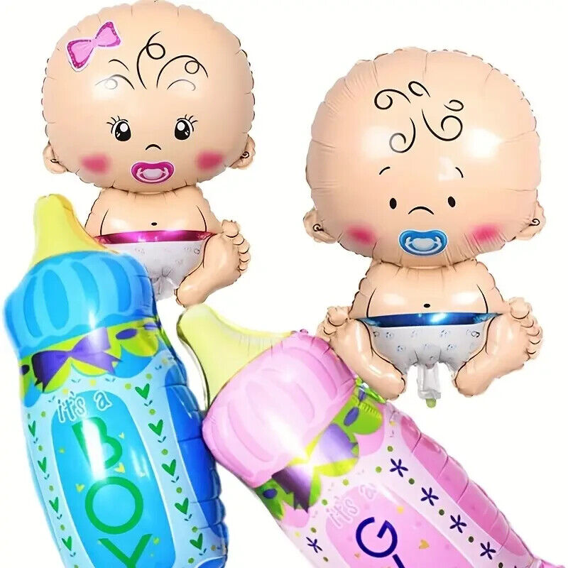 Large Baby Shower Balloons Boy or Girl Foil Gender Reveal Party Decorations Gift