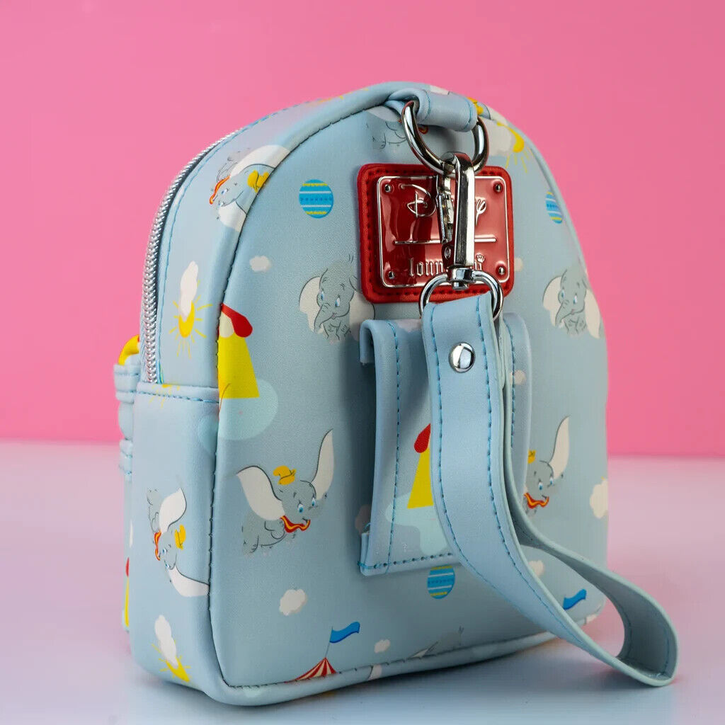 Mini Backpack Disney Flying Circus Tent Loungefly Elephant Pink Dumbo WRISTLET