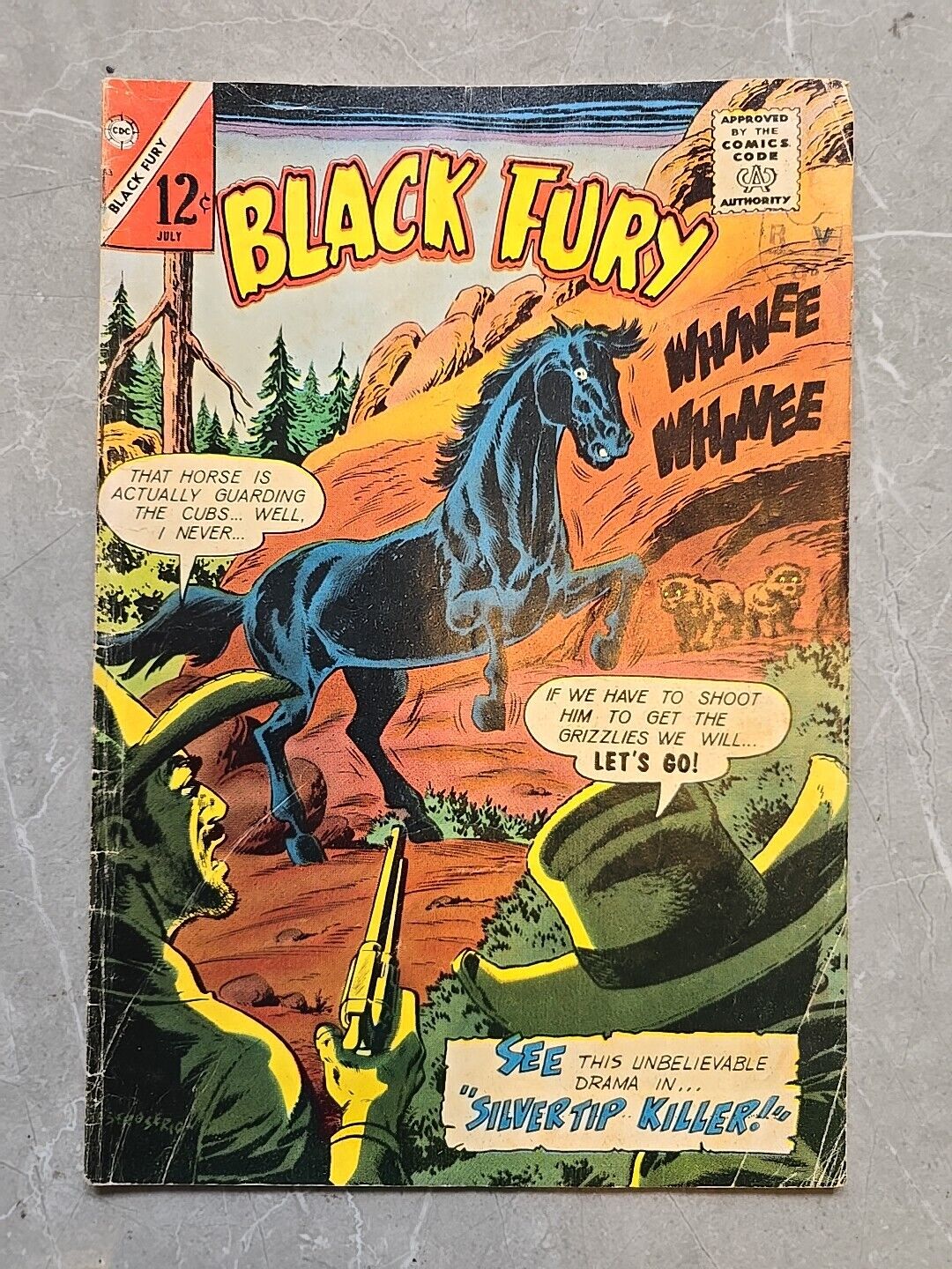 Vintage comic book Black Fury Issue 53 Charlton July 1965 WONDER HORSE STALLION