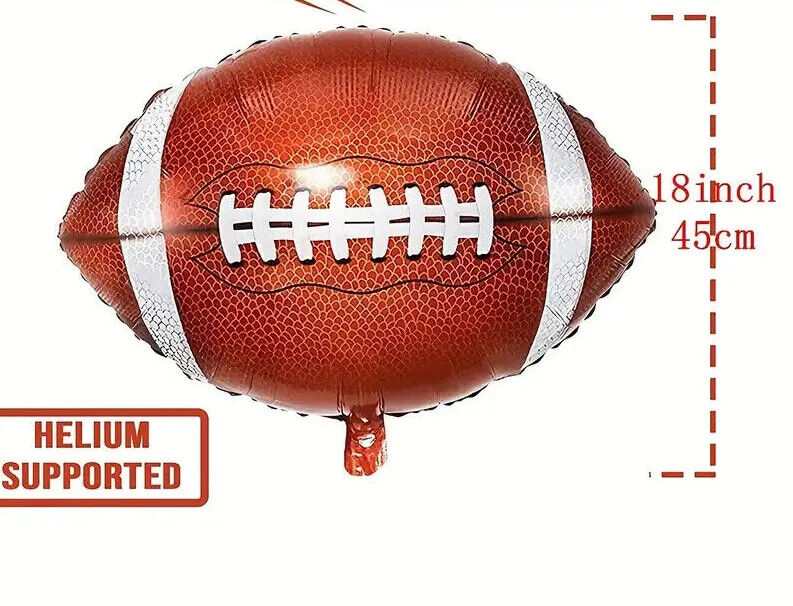 Large American Football Rugby Foil Birthday Party Balloon Decor Helium  Air