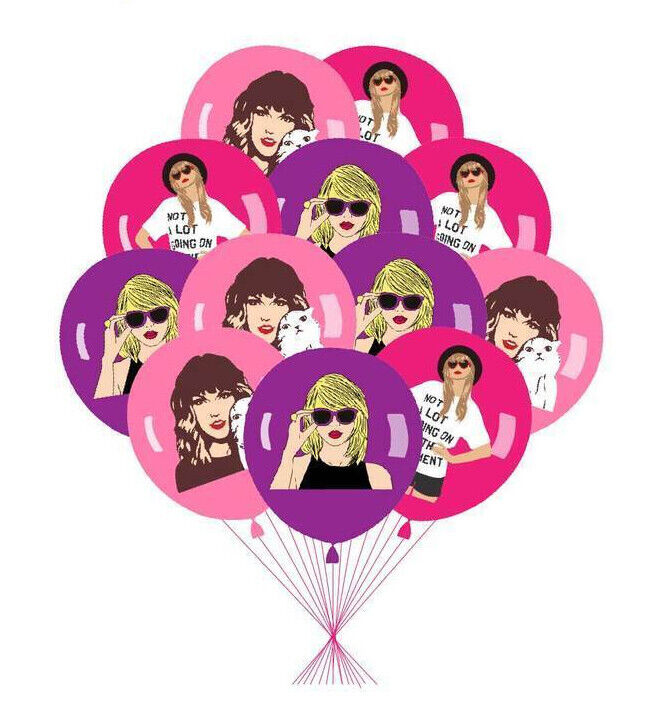 Taylor Swift Birthday Party Balloons Banner Decoration Cake Topper Balloon Top