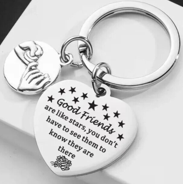 Good Friends Are Like Stars Keyring Charm birthday gift Best Friend valentines